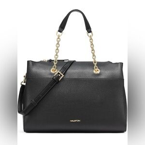 H Halston Janis Top Zip Satchel